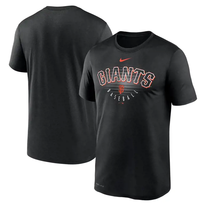 T-shirt Giants de San Francisco MLB Logo avec Contour Légende Noir