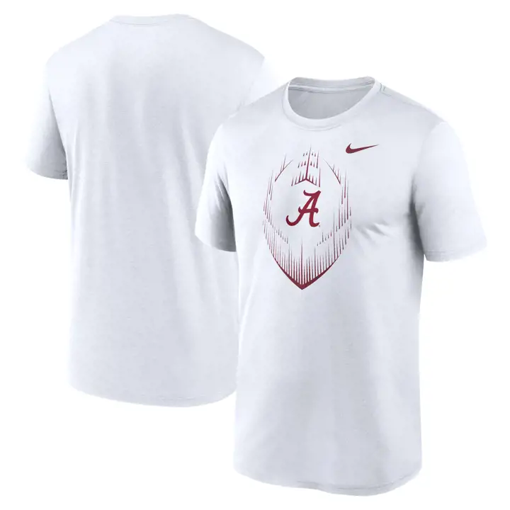 T-SHIRT ALABAMA CRIMSON TIDE NCAA LEGEND ICON DRI-FIT 24 BLANC