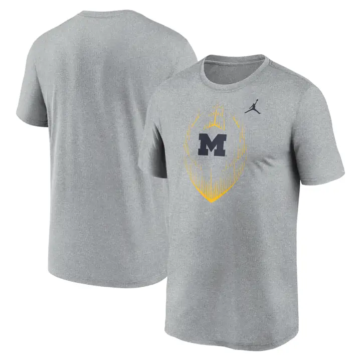 T-SHIRT DRI-FIT LÉGENDE ICÔNE NCAA MICHIGAN WOLVERINES 24 GRY