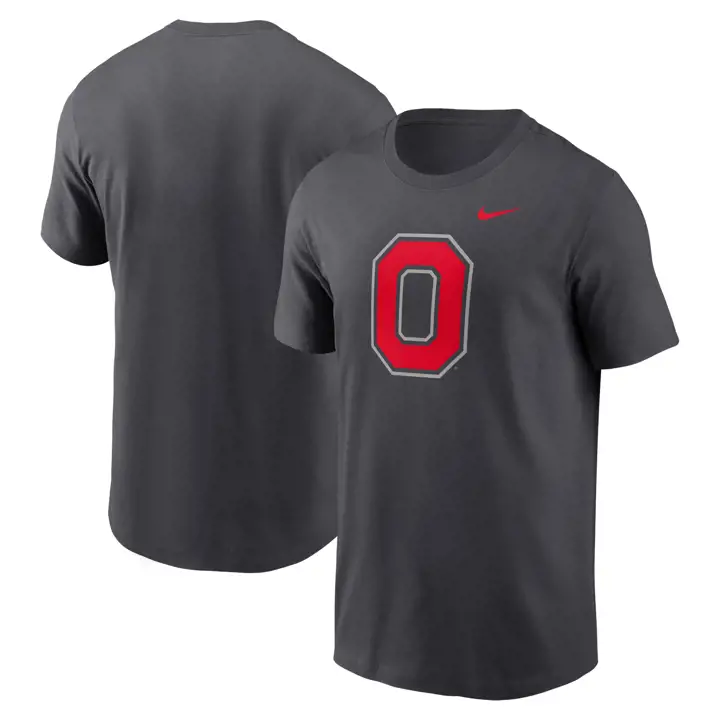 T-SHIRT EN COTON OHIO STATE BUCKEYES NCAA LOGO ALTERNATIF 24 ANTHRACITE