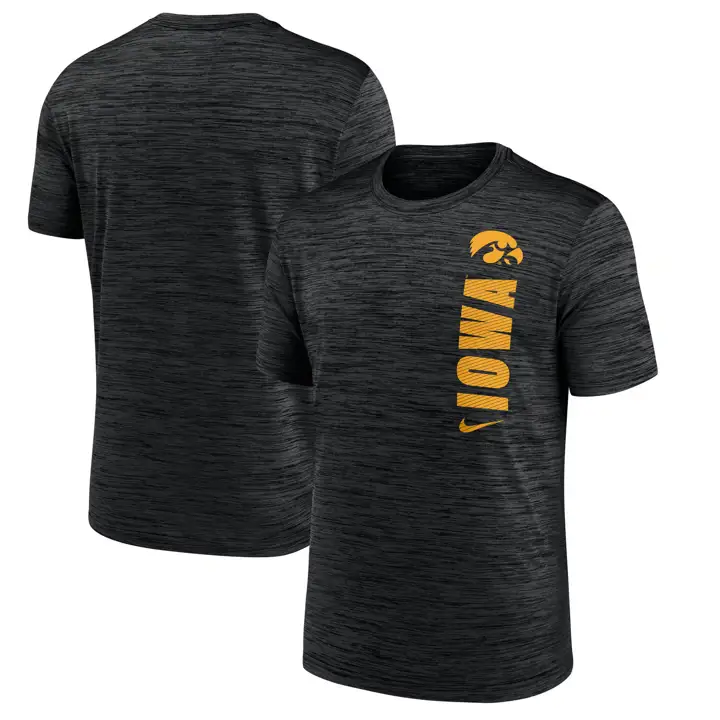 T-SHIRT IOWA HAWKEYES NCAA DRIFIT VELOCITY 24 NOIR