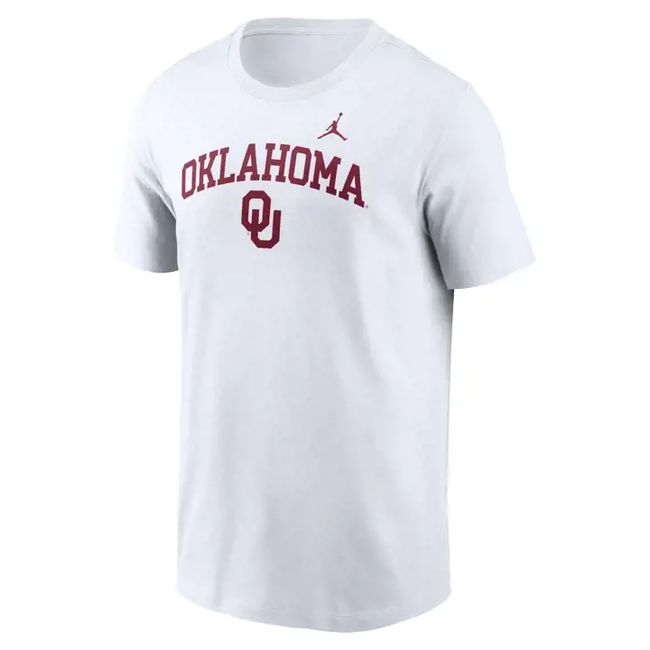 T-SHIRT OKLAHOMA SOONERS NCAA COTTON SLOGAN UNIVERSITAIRE 24 BLANC