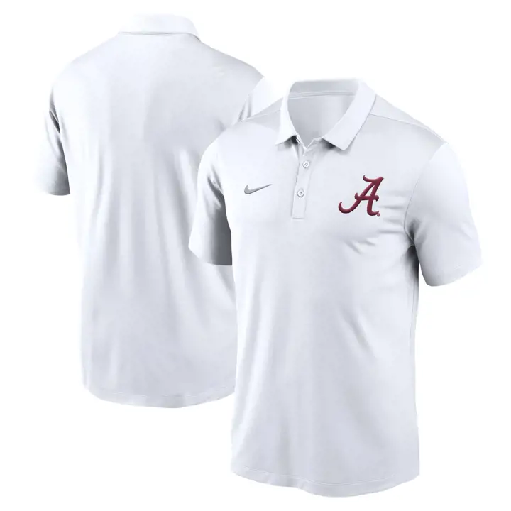 ALABAMA CRIMSON TIDE NCAA FRANCHISE POLO 24 BLANC