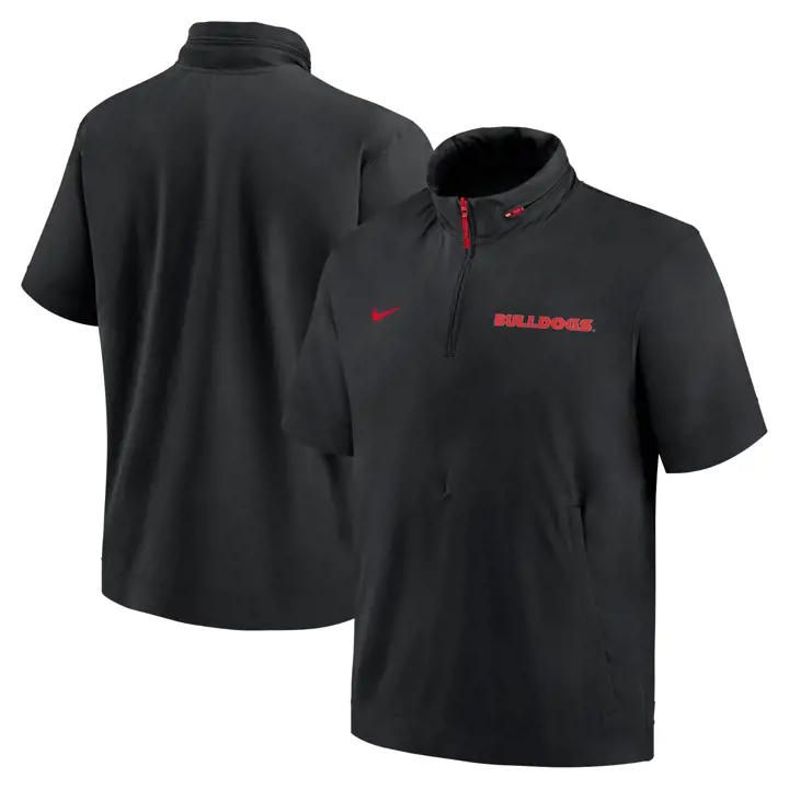 GEORGIA BULLDOGS NCAA VESTE ENTRAÎNEURS MC 24 NOIR