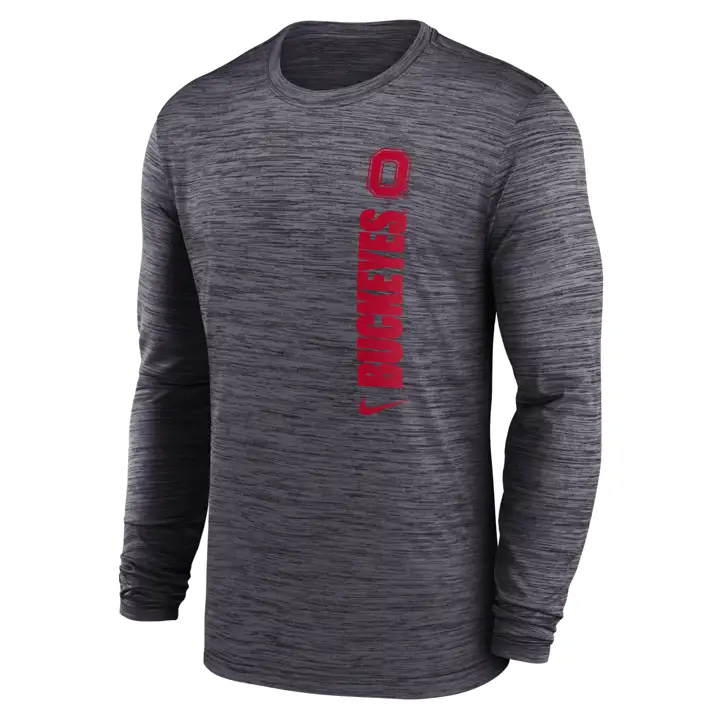 T-SHIRT MANCHES LONGUES OHIO STATE BUCKEYES NCAA DRIFIT VELOCITY 24 NOIR