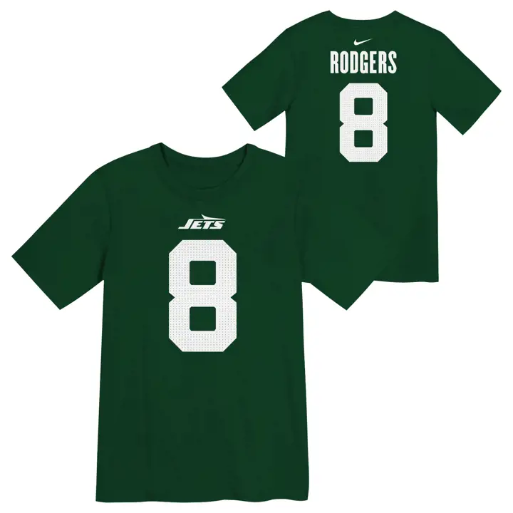 New York Jets NFL Kids T-shirt N&N Joueur Vert Aaron Rodgers
