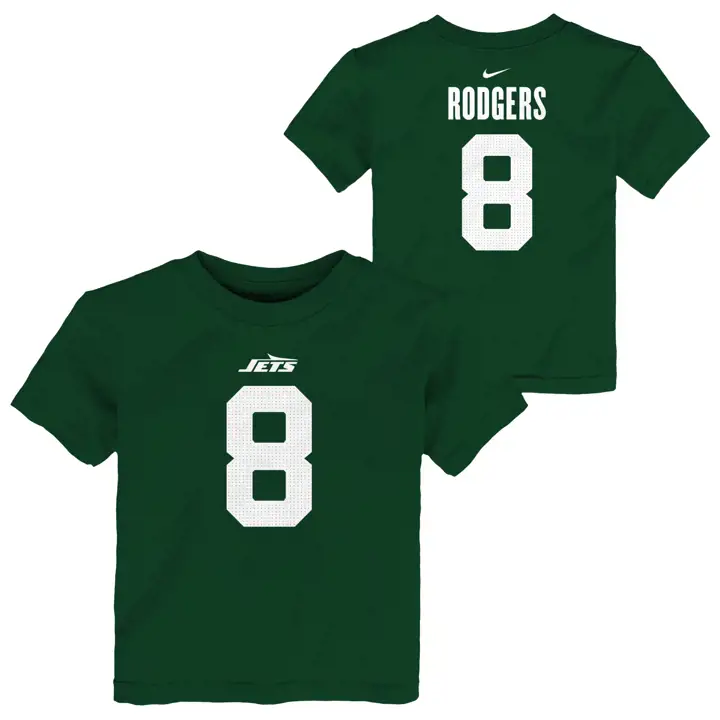 T-shirt Joueur N&N NFL New York Jets pour tout-petits Vert Aaron Rodge