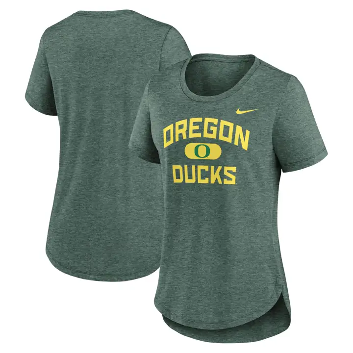TEE CLASSIQUE TRI-MÉLANGE NCAA FEMME OREGON DUCKS 24 GRN