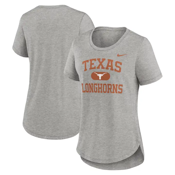 T-SHIRT CLASSIQUE FEMME TEXAS LONGHORNS NCAA EN TISSU MÉLANGE 24 GRIS