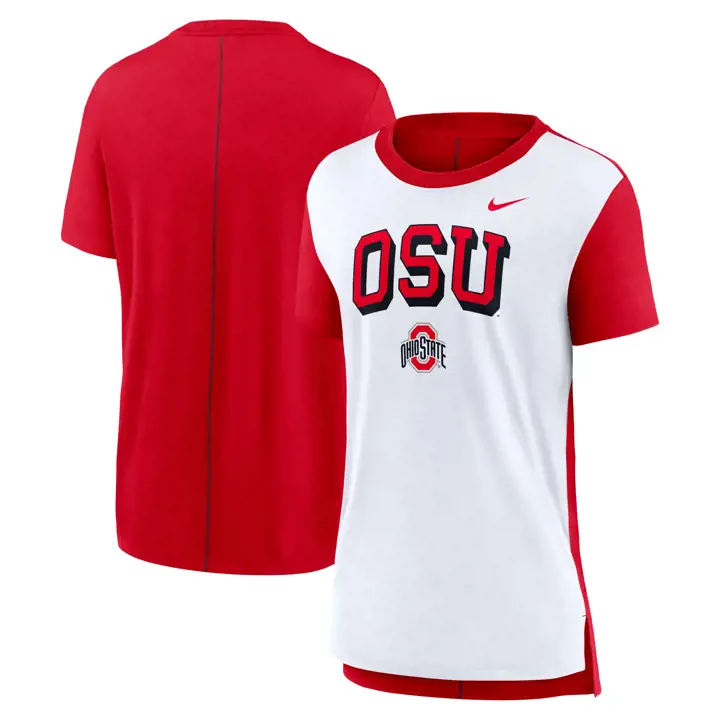 OHIO STATE BUCKEYES NCAA Women's Triblend Fan T-Shirt 24 WHT