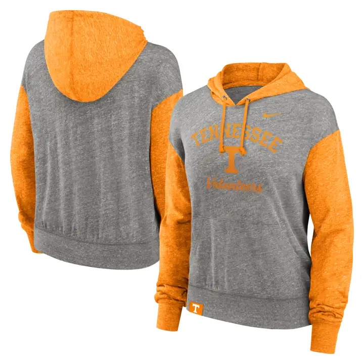 TENNESSEE VOLUNTEERS NCAA FEMMES VINTAGE GYM SWEAT À CAPUCHE 24 GRIS