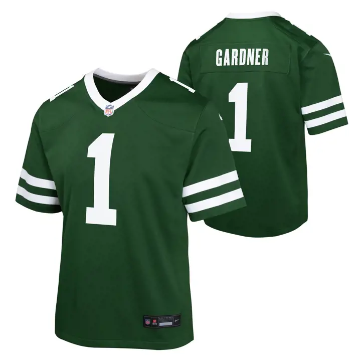 Maillot de match NFL enfant des New York Jets GRN Sauce Gardner