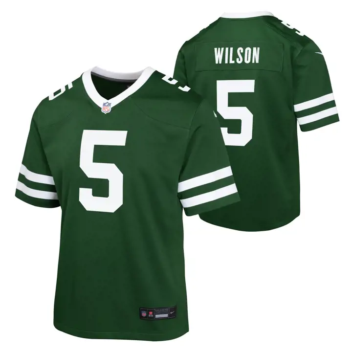Maillot de match NFL enfant New York Jets vert Garrett Wilson