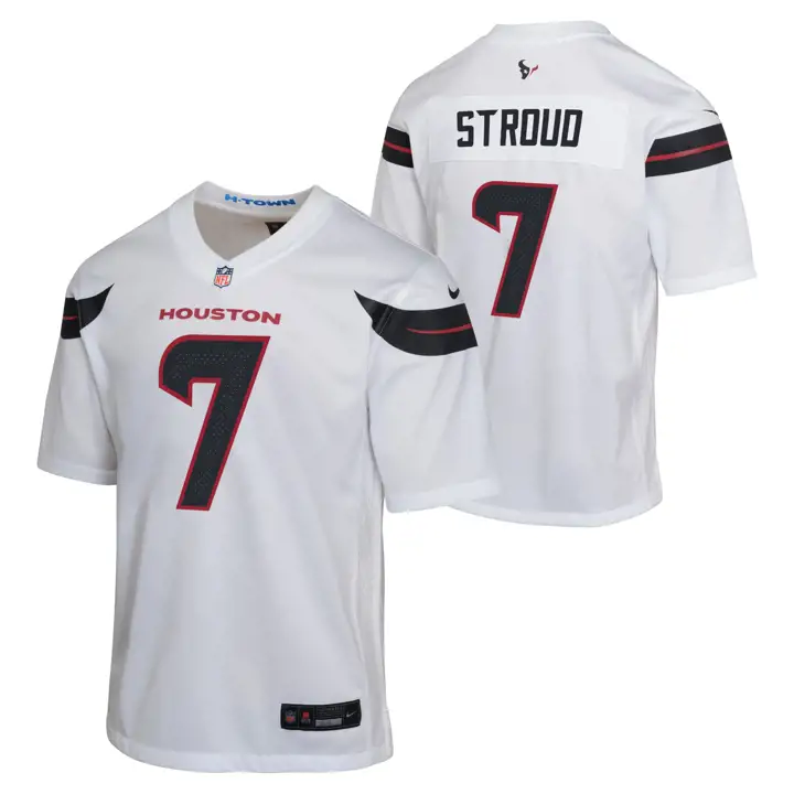 Maillot de match NFL Houston Texans blanc pour jeune WHT CJ Stroud