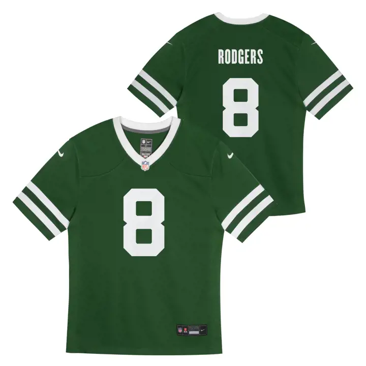 Maillot de match NFL New York Jets Aaron Rodgers pour enfant vert