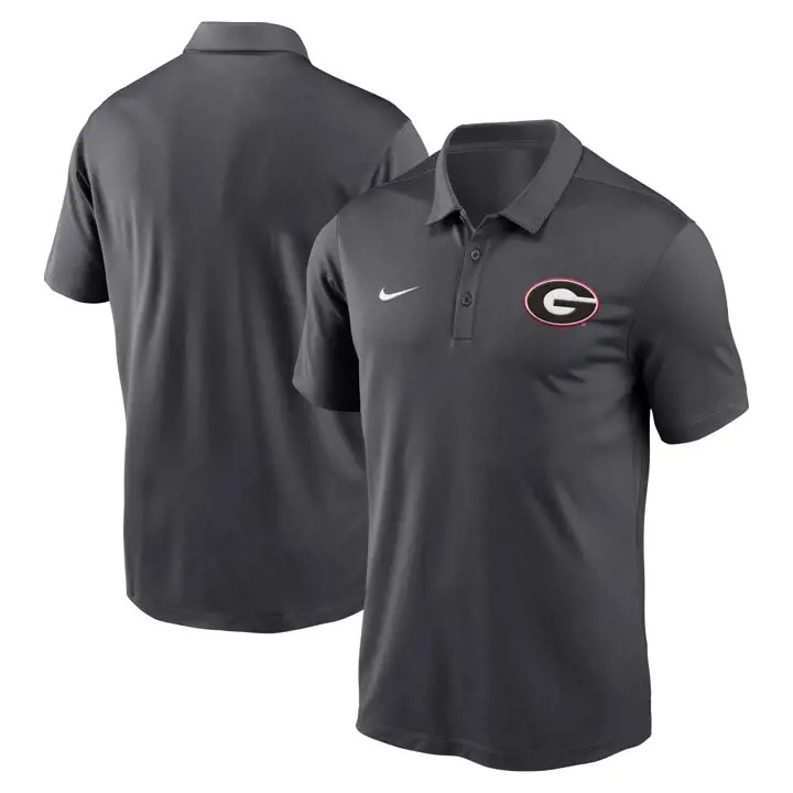 POLO GEORGIA BULLDOGS NCAA FRANCHISE 24 ANTHRACITE