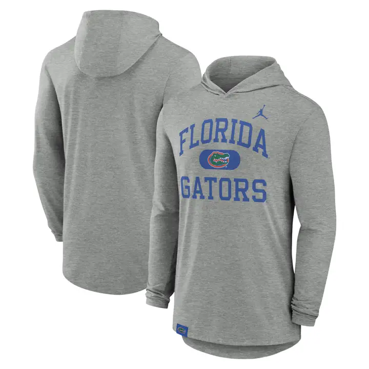 T-SHIRT À CAPUCHE MANCHES LONGUES FLORIDA GATORS NCAA 24 GRIS FONCÉ