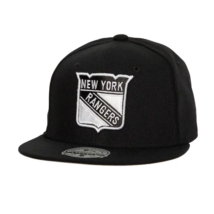 New York Rangers MN NHL Noir-Blanc Ajustée Noir/Blanc