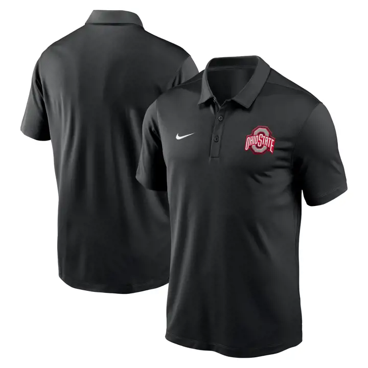 OHIO STATE BUCKEYES POLO FRANCHISE NCAA 24 BLK