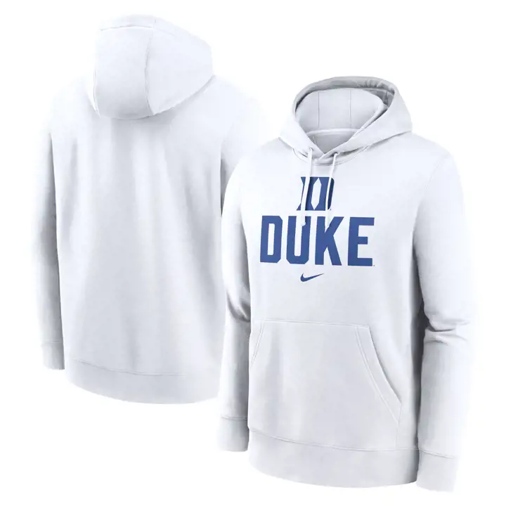 Sweat à capuche en molleton Duke Blue Devils NCAA Club 24 BLANC