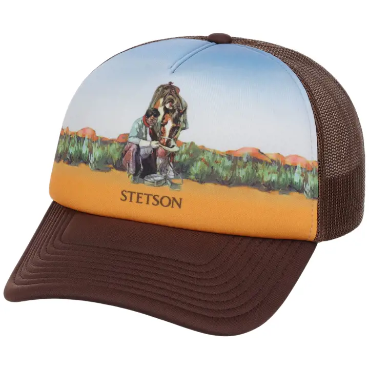 Stetson Casquette Trucker en Mousse Imprimée Marron