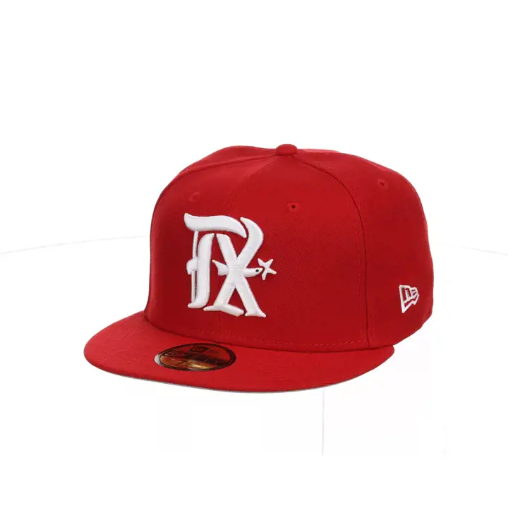 Casquette 59FIFTY rouge/blanc/gris des Texas Rangers de la MLB (Redub)