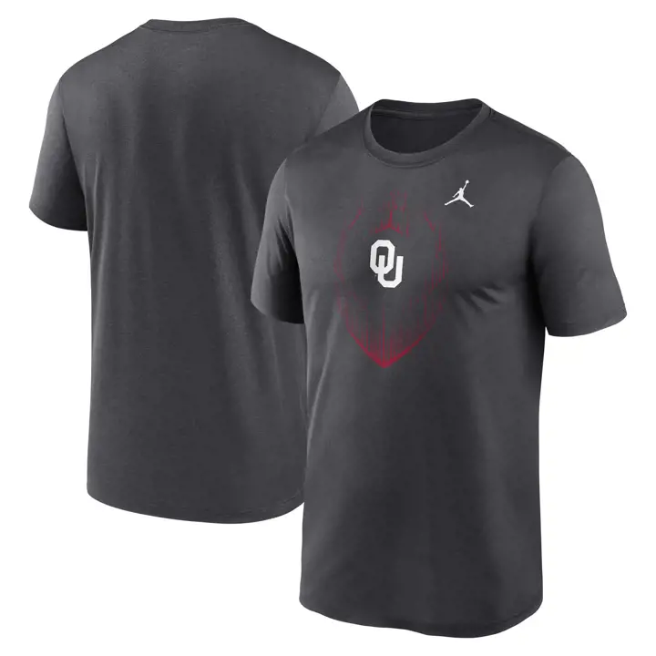 T-SHIRT DRI-FIT LÉGENDE ICÔNE NCAA OKLAHOMA SOONERS 24 ANTHRAC