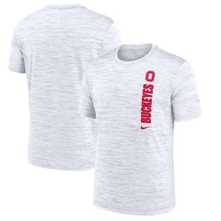 T-SHIRT DRIFIT VELOCITY NCAA OHIO STATE BUCKEYES 24 BLANC