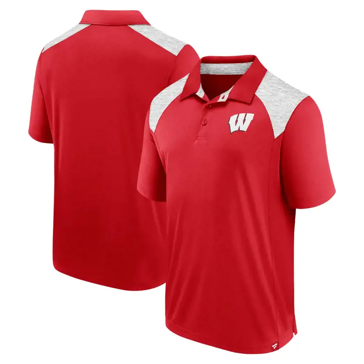 POLO WISCONSIN BADGERS NCAA STAR CLASS 24 ROUGE/GRISF foncé