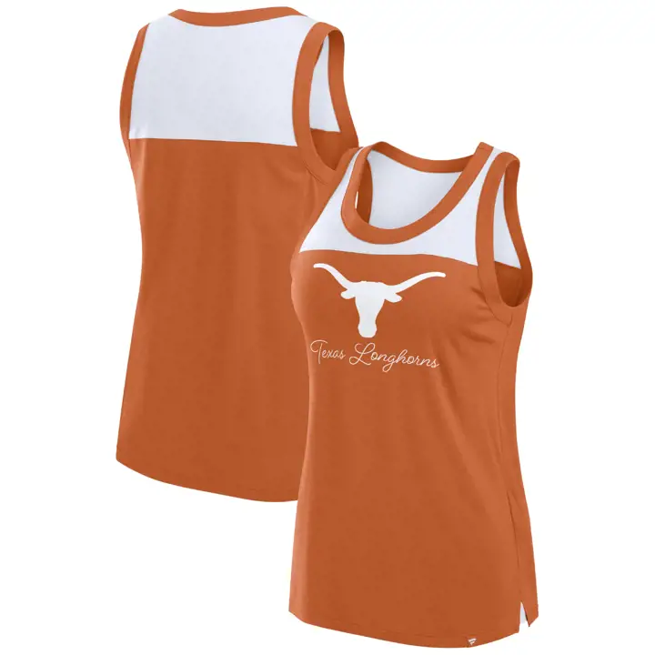 TEXAS LONGHORNS NCAA FEMMES DÉBARDEUR CROSLEY 24 ORG/BNC