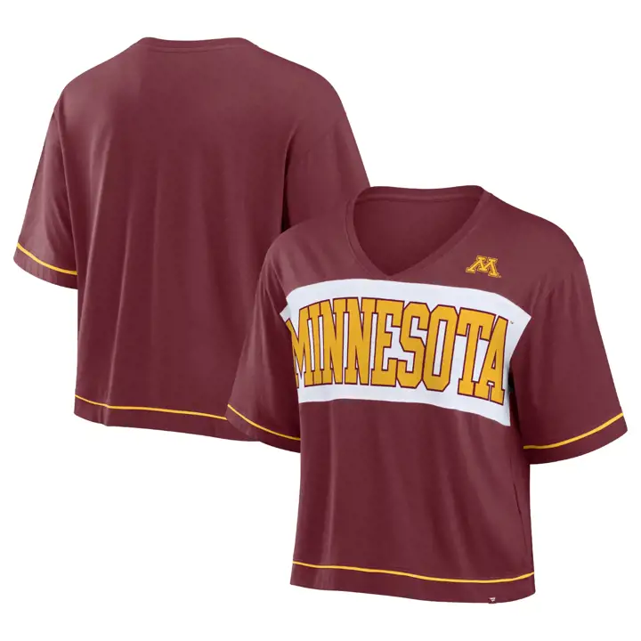 T-SHIRT MANCHES COURTES FEMME NCAA MINNESOTA GOLDEN GOPHERS DOMICILE