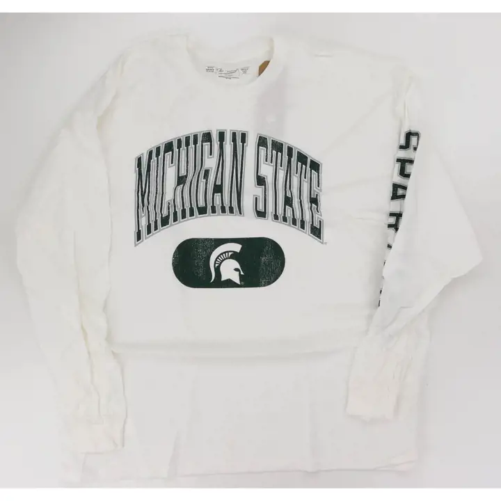 T-SHIRT manches longues Michigan State Spartans NCAA VAULT COTTON blc