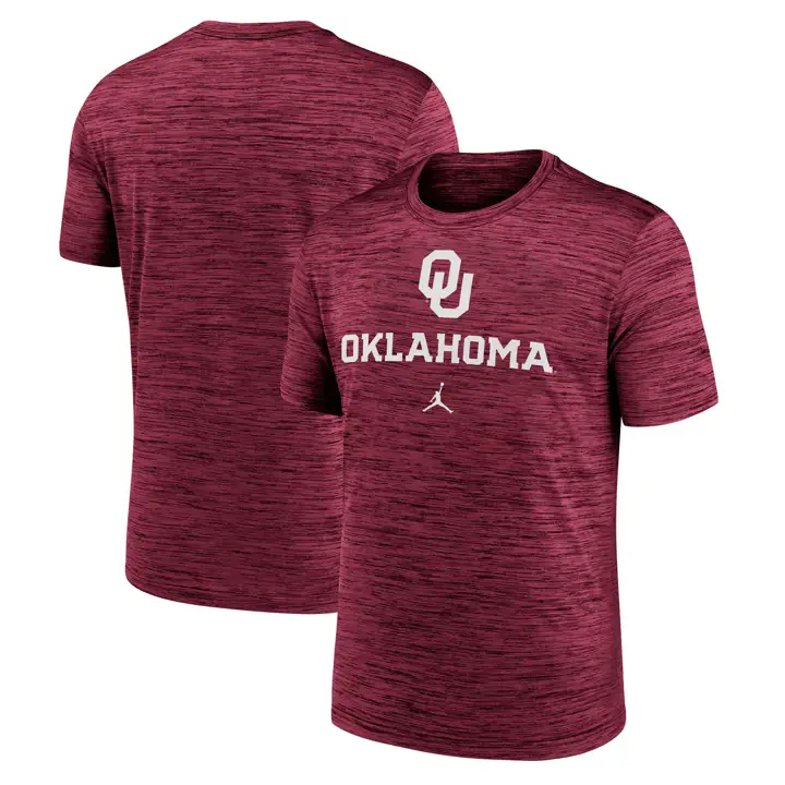 Oklahoma Sooners NCAA T-SHIRT DRIFIT VELOCITY 24 ROUGE VIF