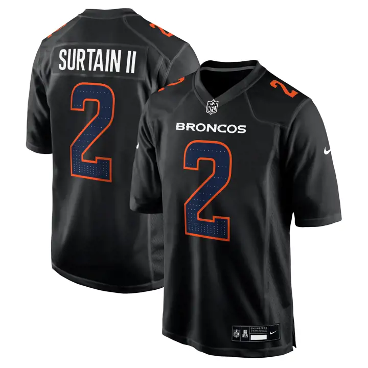 Maillot noir Denver Broncos Nike Chase 24 Patrick Surtain II
