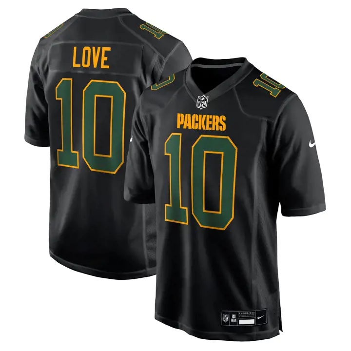 Maillot Chase Nike noir Green Bay Packers 24 Jordan Love NOIR
