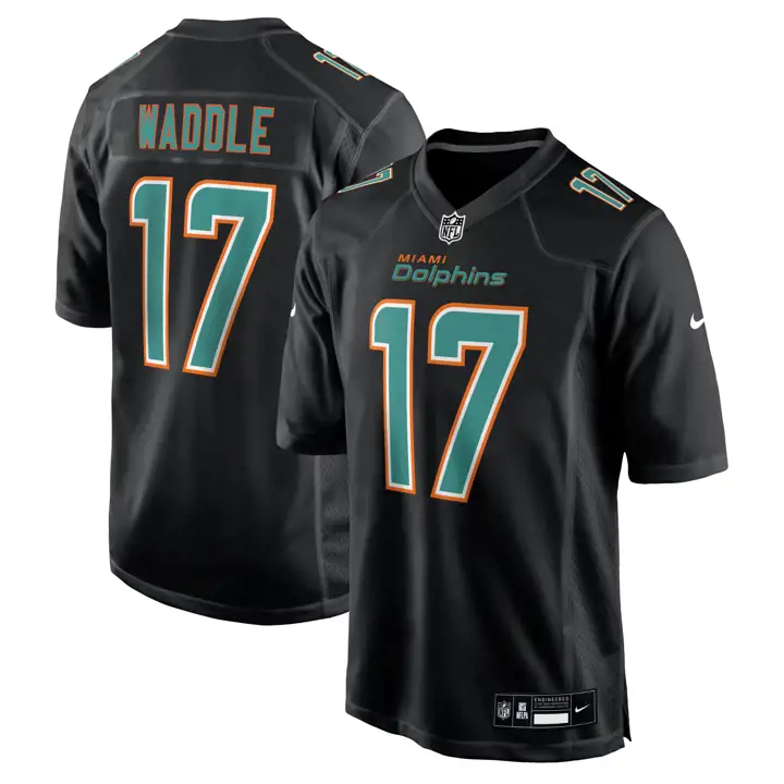 Maillot noir Nike Chase des Dolphins de Miami 24 Jaylen Waddle BLK