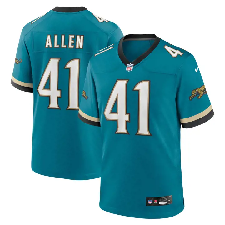 Maillot de match NFL Josh Allen des Jaguars de Jacksonville, noir