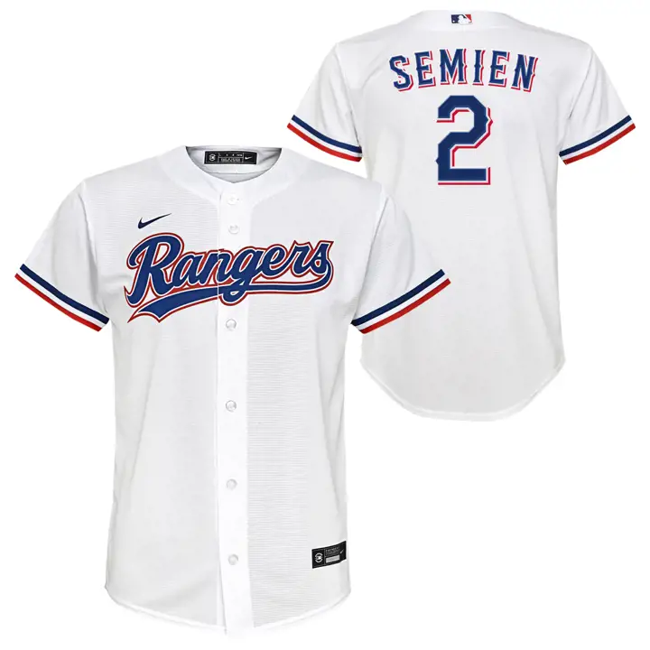 Maillot Réplique Jeune Joueur Texas Rangers MLB Marcus Semien