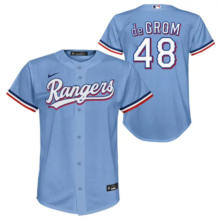 Maillot Enfant Réplique Joueur MLB Texas Rangers Jacob deGrom L