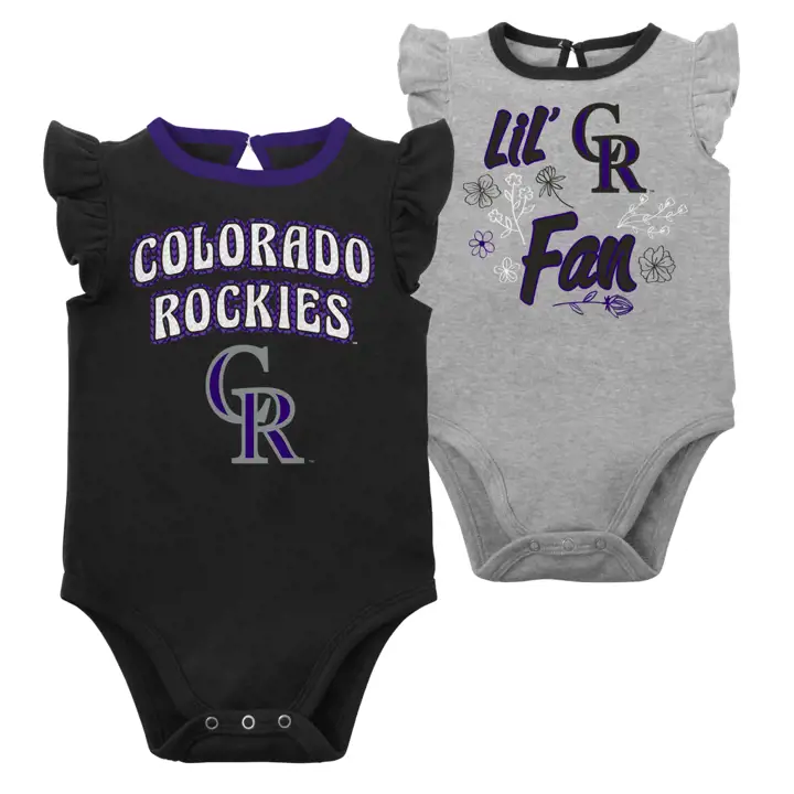 Ensemble 2 pièces Nouveau-né Colorado Rockies MLB Petit Fan Noir