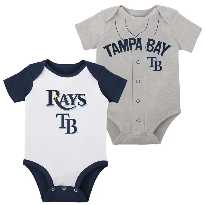 Ensemble de 2 pièces pour nouveau-né MLB Little Slugger des Tampa Bay Rays, blanc