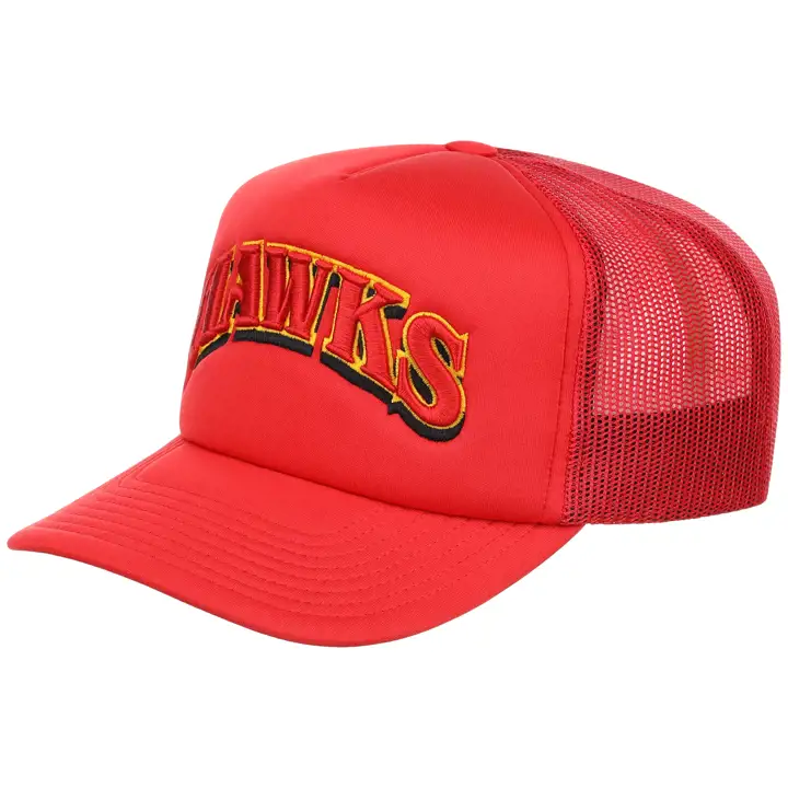 Atlanta Hawks NBA HWC Wordmark Trucker ROUGE/ROUGE/GRIS