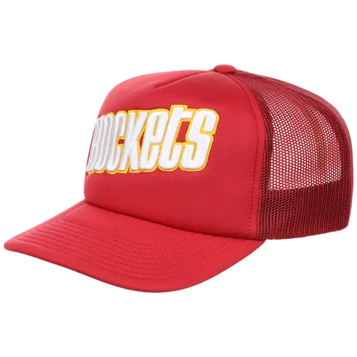 Casquette trucker Houston Rockets NBA HWC Wordmark ROUGE/ROUGE/GRIS