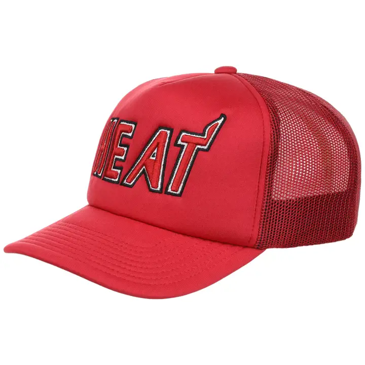 Miami Heat NBA HWC Wordmark Trucker ROUGE/ROUGE/GRI