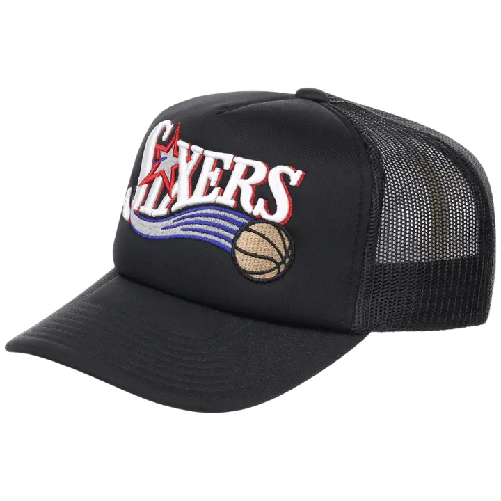 Philadelphia 76ers NBA HWC Wordmark Trucker NOI/NOI/GRI