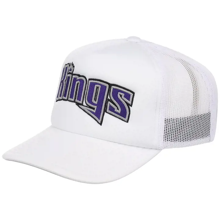 Sacramento Kings NBA HWC Wordmark Trucker BLC/BLC/GRI