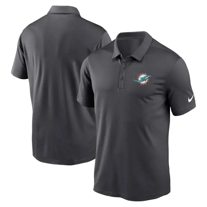 Miami Dolphins NFL Nike Polo Franchise 24 ANTHRACITE
