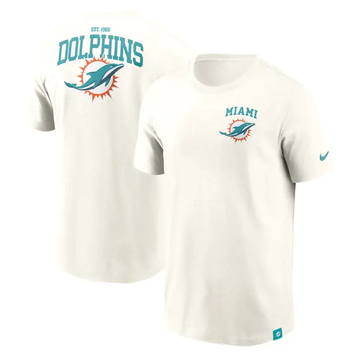 T-shirt en coton essentiel Nike NFL Miami Dolphins Blitz 24 VOILE