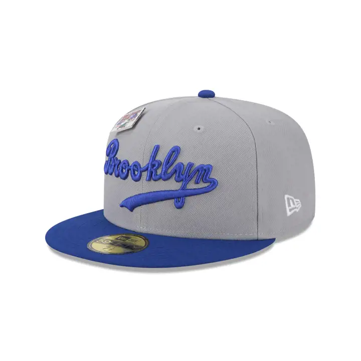 BROOKLYN DODGERS 2024 Big League Chew Script 59FIFTY GRIS/ROYAL