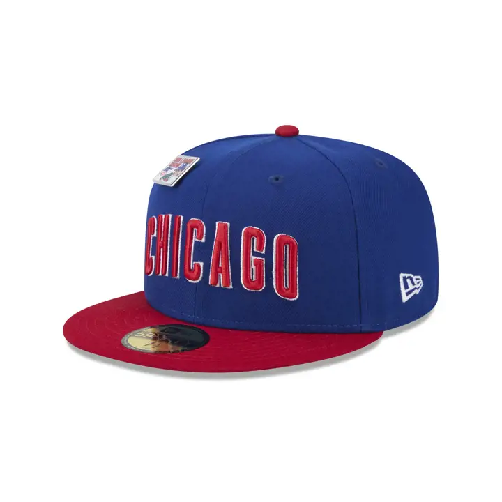 CHICAGO CUBS 2024 Casquette Big League Chew Script 59FIFTY RBL/RED/GRY